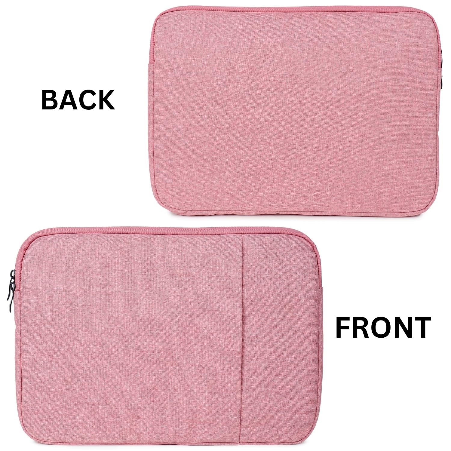 OIVO INDIA Laptop Bag Sleeve Case Cover Pouch for Women | 13-14 Inch Laptop/MacBook, Office/College Laptop Bag | Multiple Pockets | Water Repellent | Shock Absorber (Pink)