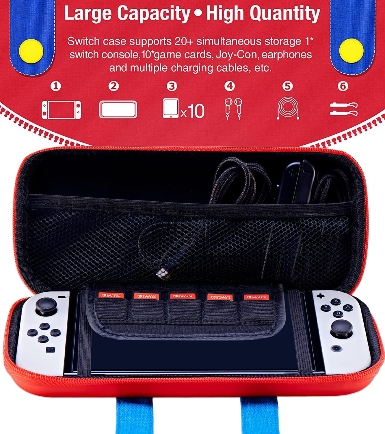 OIVO INDIA Travel Case Pouch Compatible with Nintendo Switch and for Switch OLED Console, Portable Travel Carry Case for Switch/Switch OLED, Protective Box