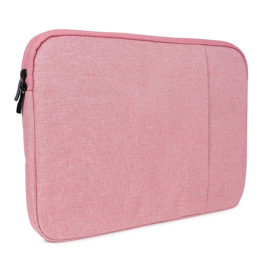 OIVO INDIA Laptop Bag Sleeve Case Cover Pouch for Women | 13-14 Inch Laptop/MacBook, Office/College Laptop Bag | Multiple Pockets | Water Repellent | Shock Absorber (Pink)
