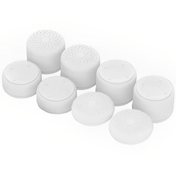 OIVO INDIA 8Pcs White Silicone FPS Thumb Grip Set (Compatible with PS5,PS4,Xbox Series)