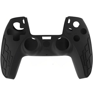 OIVO INDIA Black & White Controller Silicone Cover Case PS5 Controller Skin Anti Slip Protective Sleeve Compatible for Sony Playstation5 (Pack of 2- P5CC06 Zigzag BK+P5CC-08 Multicolor)
