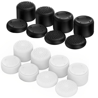 OIVO INDIA 8Pcs White Silicone FPS Thumb Grip Set (Compatible with PS5,PS4,Nintendo Switch Pro)