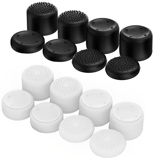 OIVO INDIA 8Pcs White Silicone FPS Thumb Grip Set (Compatible with PS5,PS4,Nintendo Switch Pro)