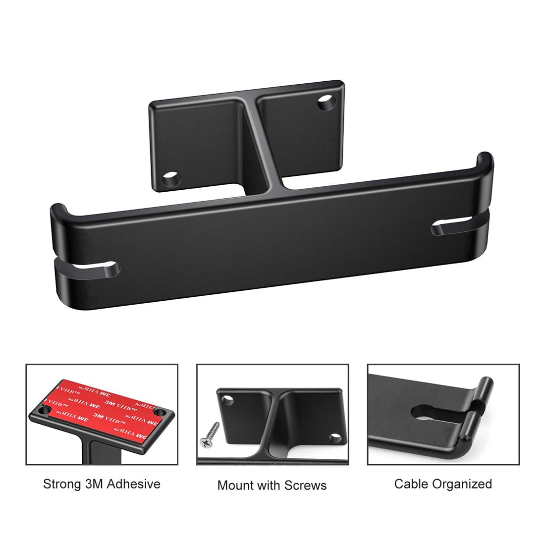 OIVO INDIA Aluminum Headphone Hanger, Gaming Headset Headphone Hook Holder Mount Under Desk with Cable Organizer for All Headphones (Black)