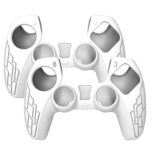 OIVO INDIA White Controller Silicone Cover PS5 Controller Skin Anti Slip Protective Case Sleeve Compatible for Sony PlayStation 5 Controller (Pack of 2)