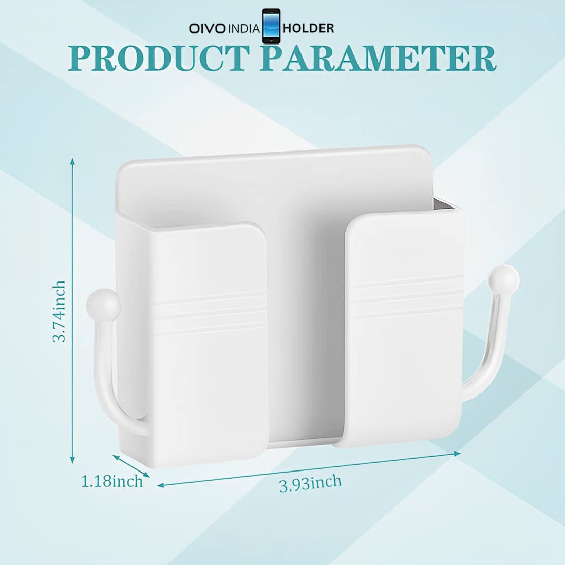 OIVO INDIA Self Adhesive White Wall Mount Mobile Holder