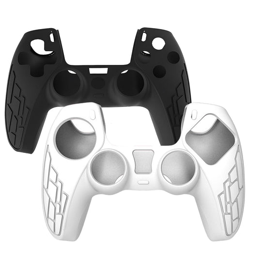 OIVO INDIA White and Black Controller Non-Slip Silicone Cover PS5 Protective Case Skin Sleeve Compatible for PlayStation 5 Remote|Combo of 2| [Video Game]