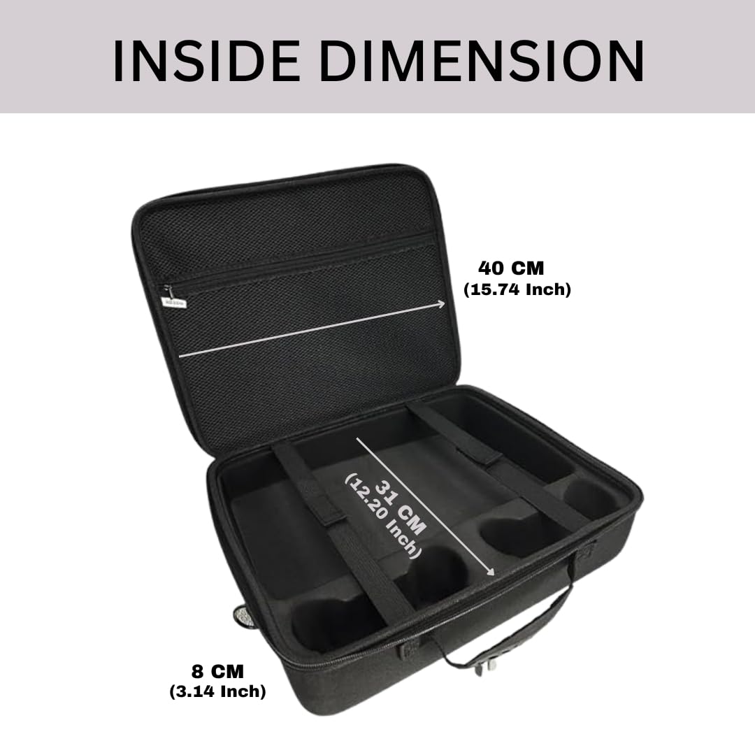 OIVO INDIA Black PS5 Slim Nylon Hard Carrying Storage Case Compatible for PS5 Slim ONLY (PlayStation 5 Slim Bag)