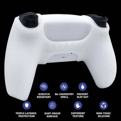 OIVO INDIA Black & White Controller Silicone Cover PS5 Controller Skin Non-Slip Protective Case Sleeve Compatible with PlayStation 5 Controller (Combo 2)