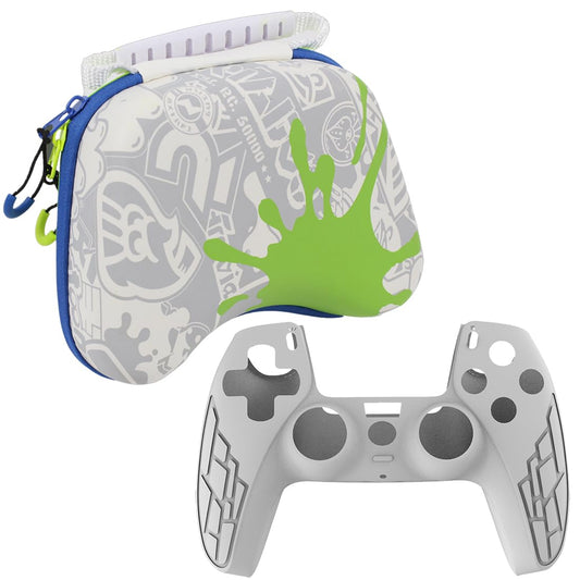 OIVO INDIA Multicolor & White Controller EVA Silicone Cover Case PS5 Controller Skin Non Slip Protective Sleeve Compatible for PS5 Controller (Combo of 2) [Video Game]