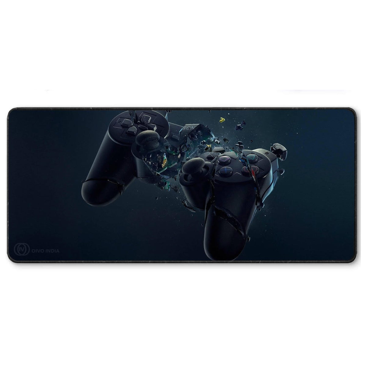 OIVO INDIA Gaming Mouse Pad, Large Extended Desk Mouse Pad, Non-Slip Spill-Resistant Mousepad Anti-Fray Stitched Edges for Gamer/Office/Home 600 x 300mm (Black)