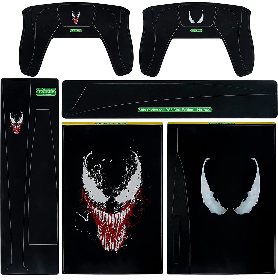 OIVO INDIA Ps5 Skin Protector for Playstation5 Console Wrap Sticker Skin with 2 Wireless Controller Decal Sticker (Black,Venom) [video game] [video game]
