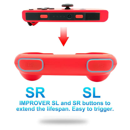 OIVO INDIA X DOBE Nintendo Switch More Comfortable Joy-Con Controller Grips For Nintendo Switch TWIN PACK (Red and Blue)