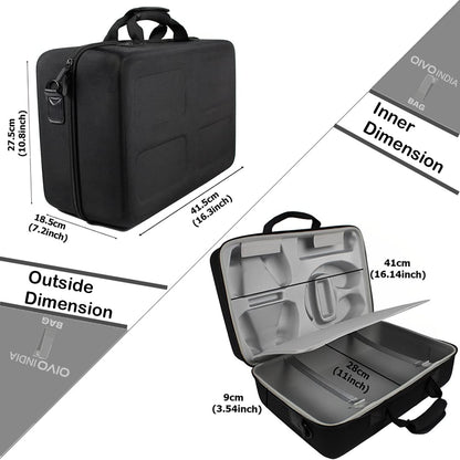 OIVO INDIA Hard Shell Water-Resistant Carry-Bag Compatible for PlayStation 5 Disc/Digital Version with Two Controller Case PS5 Bag