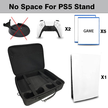 OIVO INDIA Black PS5 Slim Nylon Hard Carrying Storage Case Compatible for PS5 Slim ONLY (PlayStation 5 Slim Bag)