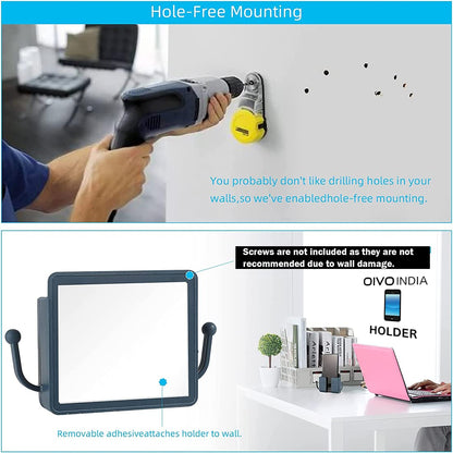 OIVO INDIA Self Adhesive Green Wall Mount Mobile Holder (Pack of 6)