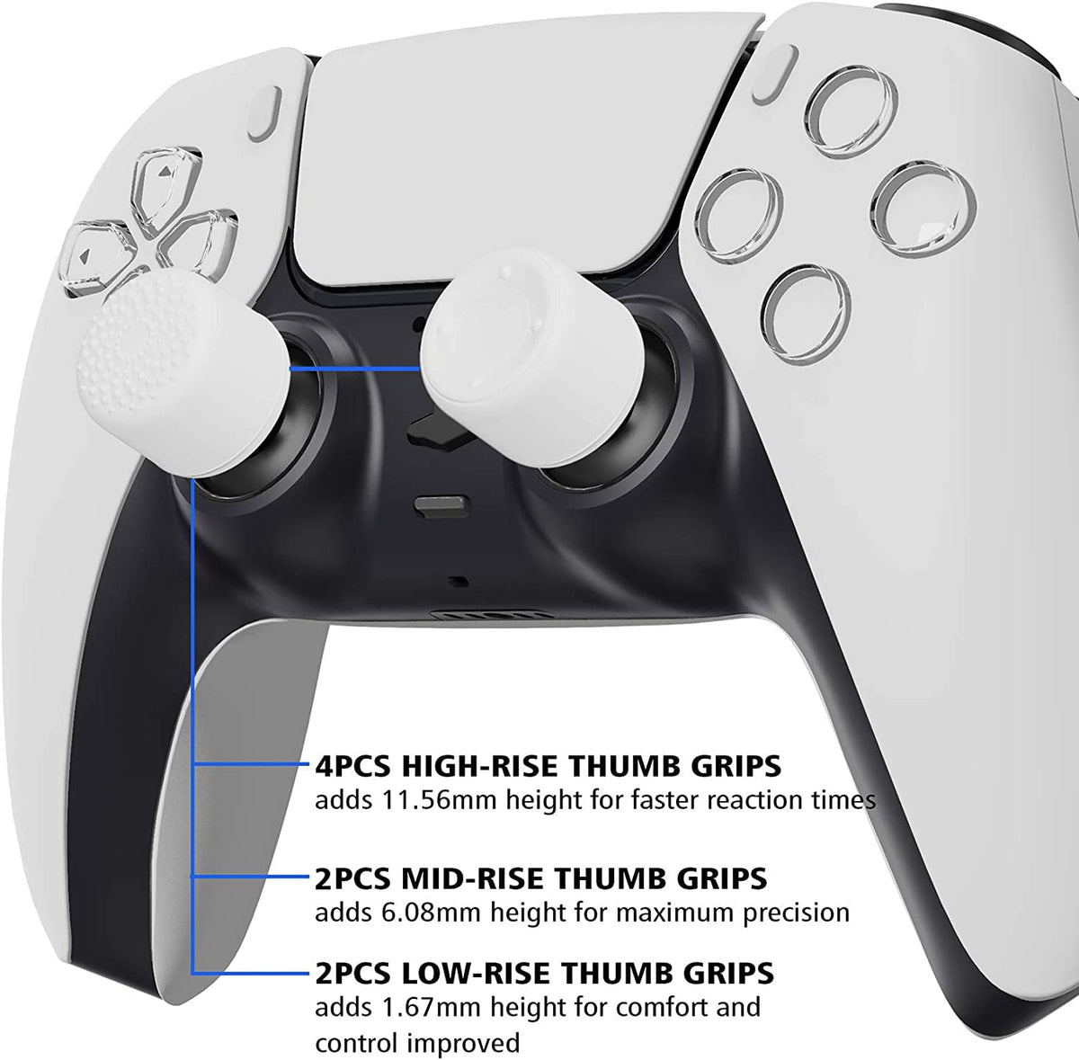OIVO INDIA Multicolor Universal Travel EVA Game Remote Controller Carrying Case Gaming Accessory Cover Case with 8Pcs Thumbgrips (Compatible for Xbox One, Xbox, Xbox 360, PS3, PS4, PS5 PS2)
