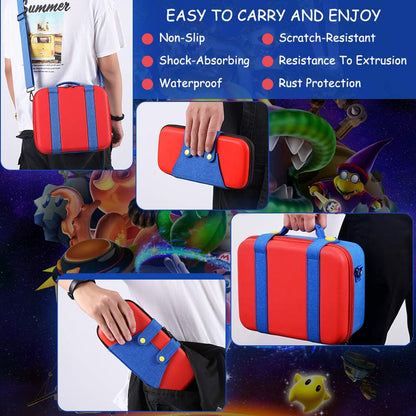 OIVO INDIA Travel Case Compatible for Nintendo Switch and Switch OLED ,Travel Carrying Case Storage Bag Protective Hard Shell for Controller & Accessories with Shoulder Strap