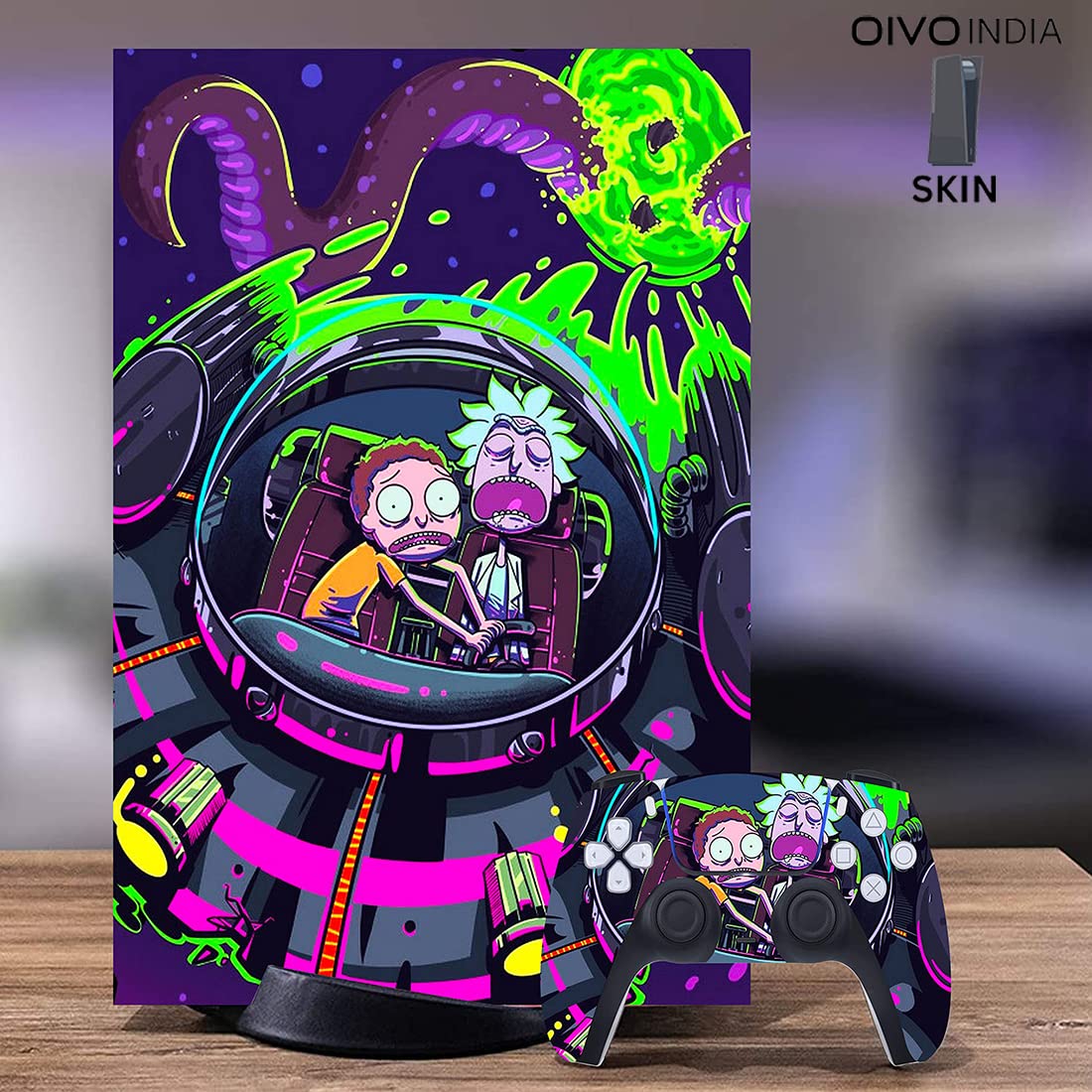 OIVO INDIA Ps5 Skin Protector for Playstation5 Console Wrap Sticker Skin with 2 Wireless Controller Decal Sticker (Multicolor,Anime) [video game] [video game]