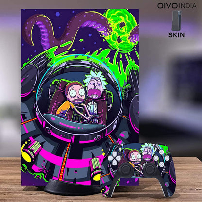 OIVO INDIA Ps5 Skin Protector for Playstation5 Console Wrap Sticker Skin with 2 Wireless Controller Decal Sticker (Multicolor,Anime) [video game] [video game]