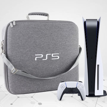 OIVO INDIA Stylish Nylon Grey Hard Carrying Storage Case Compatible for PS5 (PlayStation 5 Bag) [Video Game]
