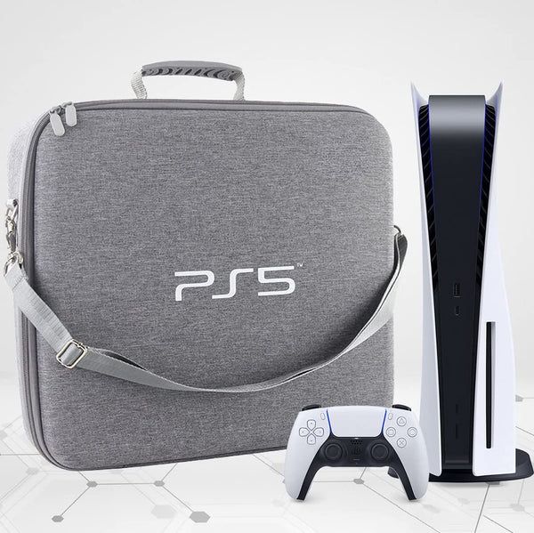 OIVO INDIA Stylish Nylon Grey Hard Carrying Storage Case Compatible for PS5 (PlayStation 5 Bag) [Video Game]
